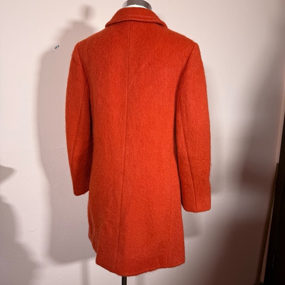 Vintage 1940 50 Austrian Loden Burnt orange wool Mohair Embroidered Long Coat - Picture 15 of 17